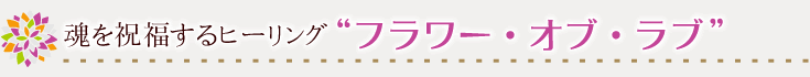 魂を祝福するヒーリング「フラワーオブラブ」　オリジナルヒーリングエネルギー 癒しの風ふうみ